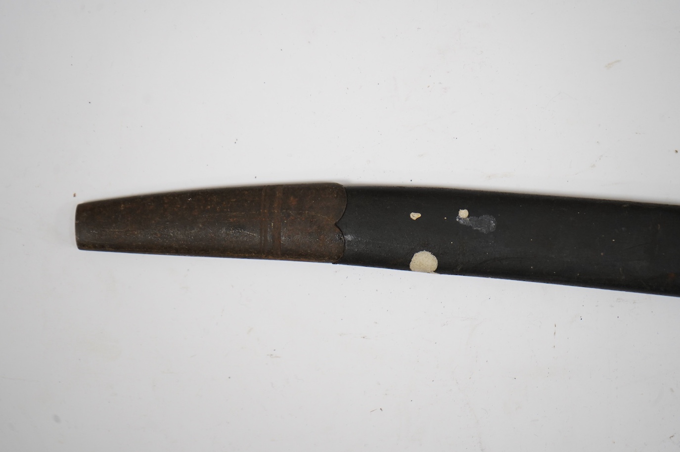 A Middlesex Rifle Volunteers bayonet, named to George Brooking, with regimental badge, owner’s name and initials, all on the blade, regulation Enfield hilt and iron mounted leather scabbard. Condition - fair.